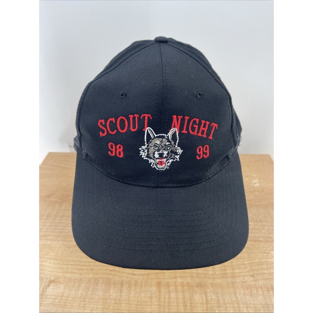 Boy‎ Scouts Night Baseball Cap Hat 90s SnapBack Mens Size Chicago Wolves 98 99